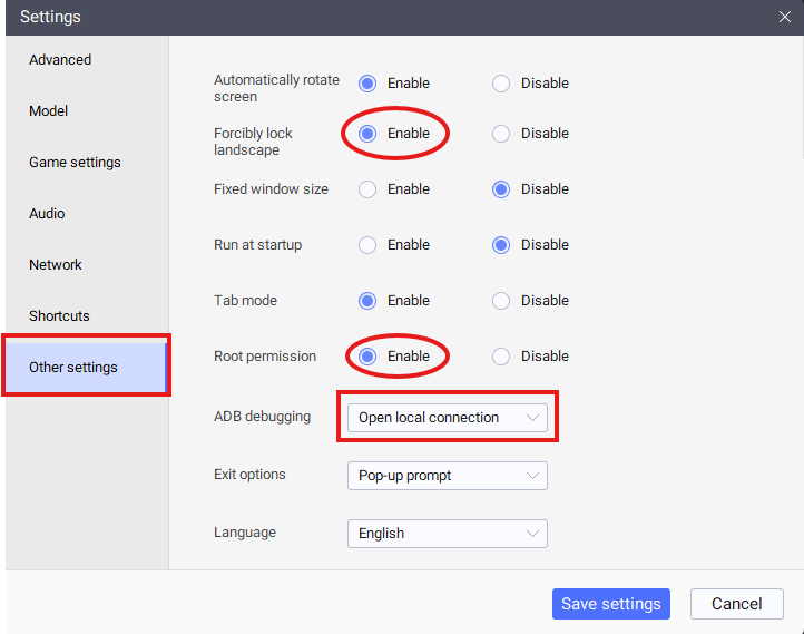 ldplayer-required-settings