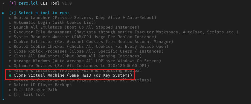 zerx-clone-vm-menu